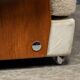 Vintage 20th century cream velvet "tulip" seating suite by km wilkins c1970