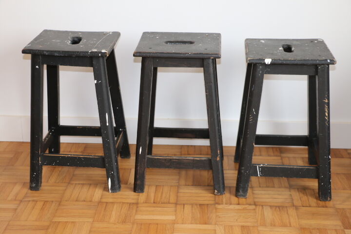 Black oak stool 460mm