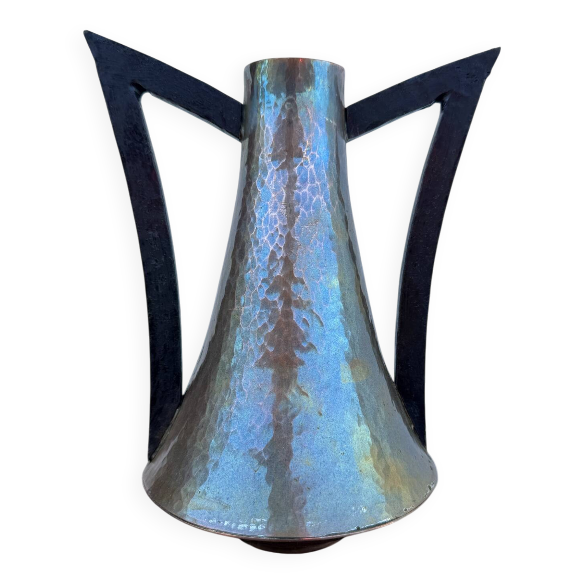 Vase Art Nouveau cuivre martelé