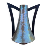 Art Nouveau vase hammered copper