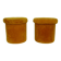 Pair of poufs, fur stools with storage inside, 1970s.
