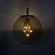 Doria Leuchten globe glass hanging lamp , 1970s