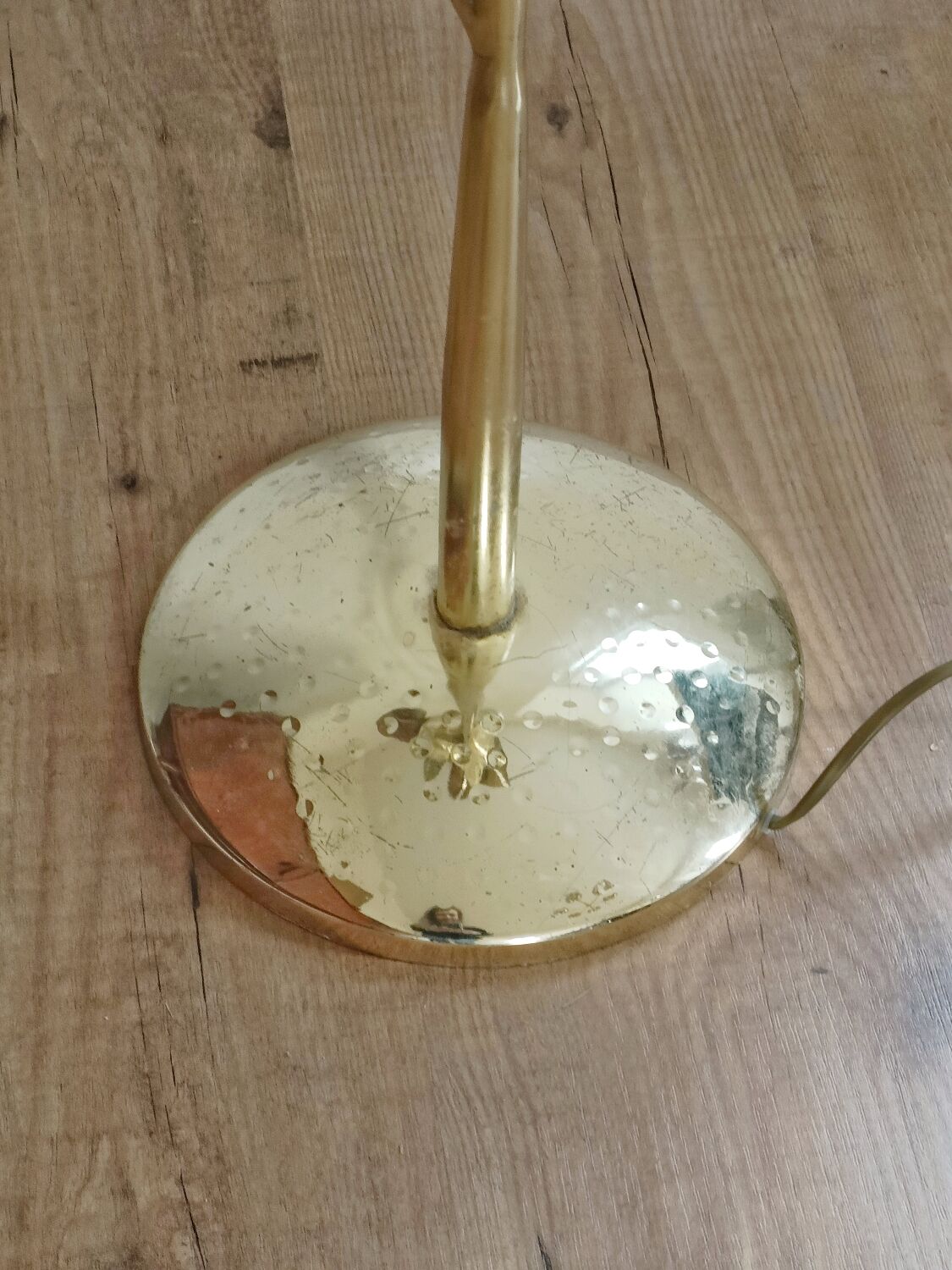 Mother-of-pearl flower floor lamp from the 70s