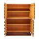 Brutalist Style Italian Dry Bar made of Oak Wood, Hand-carved Drinks Cabinet
