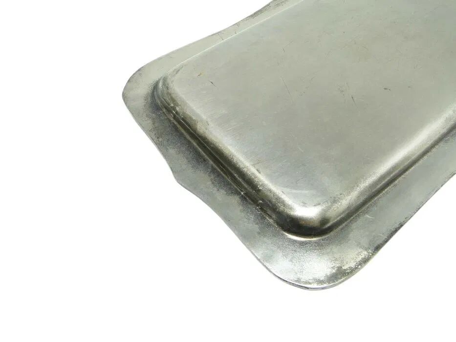 AAN Business Card Tray, Art Nouveau / Art Deco, Silver-Plated Brass
