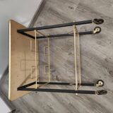 Serving wheels magazine holders black metal golden steel file imitation vintage