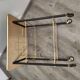 Serving wheels magazine holders black metal golden steel file imitation vintage