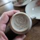 Saint-Amand Camelia – 6 hand-painted cups and saucers – 1950s/1960s