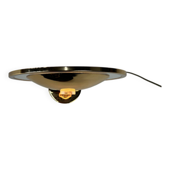 Belgium Brass and Glass Wall Lamp, 1970s