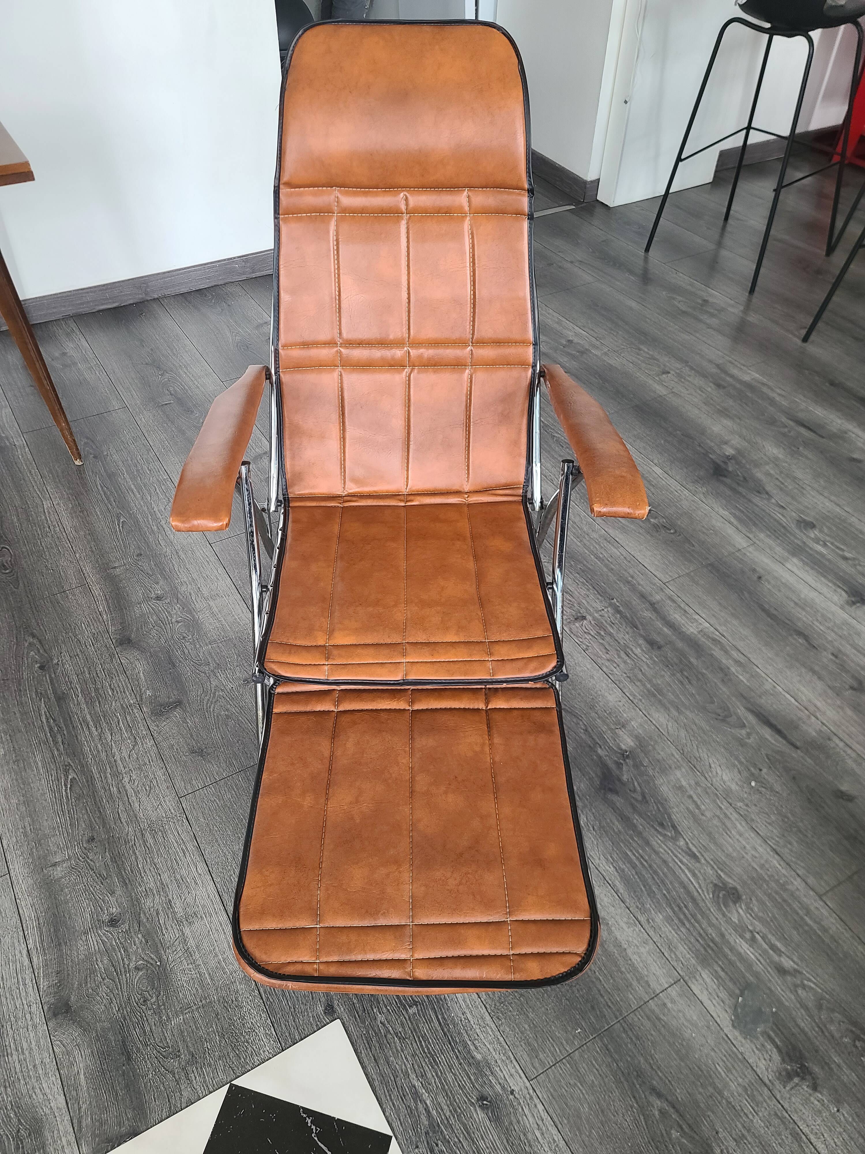 Maule Marga folding armchair, vintage Italian design, 70s