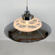 1970's italian murano glass and chrome pendant 'saturn'