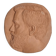 Bas-relief mural in terracotta, profile of a man, signed, 21 x 20 cm, 1984.