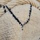 White Berber carpet with black diamond 110x140cm