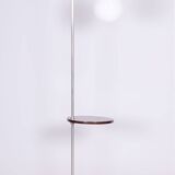 Restored Bauhaus Floor Lamp, New Electrification, Beech, Chrome, Czechia, 1930s