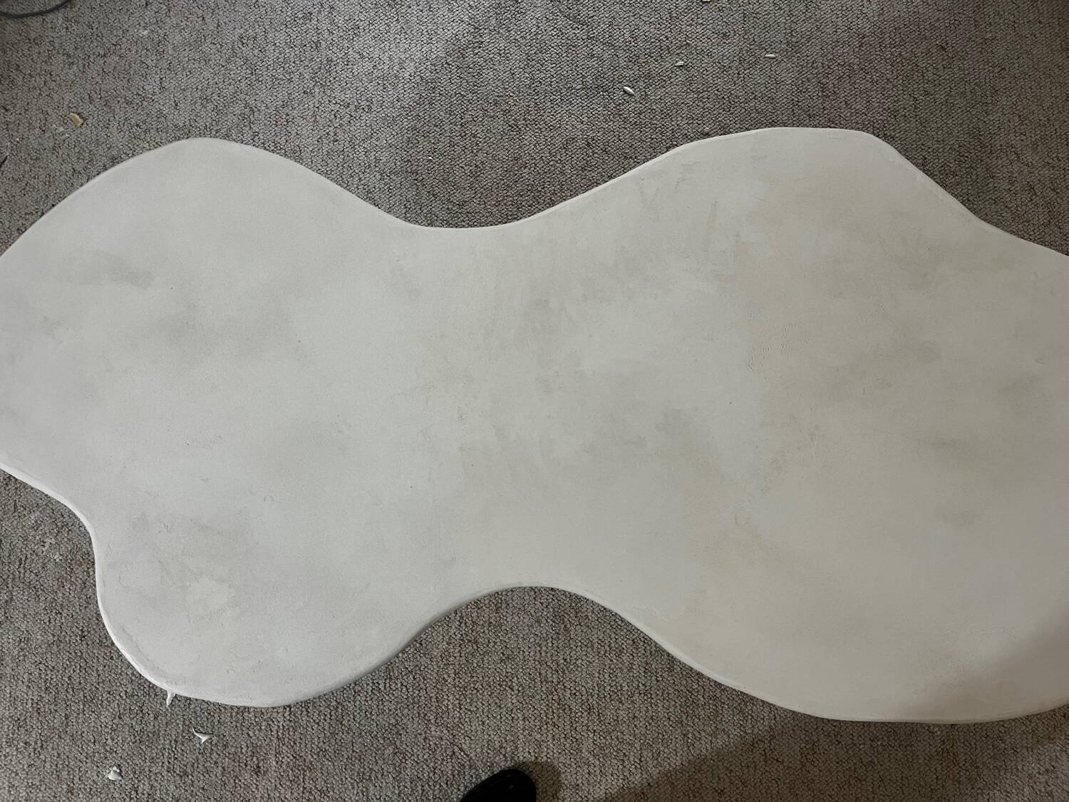 Waxed concrete coffee table