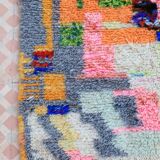 Tapis marocain berbère boujad multicolore moderne