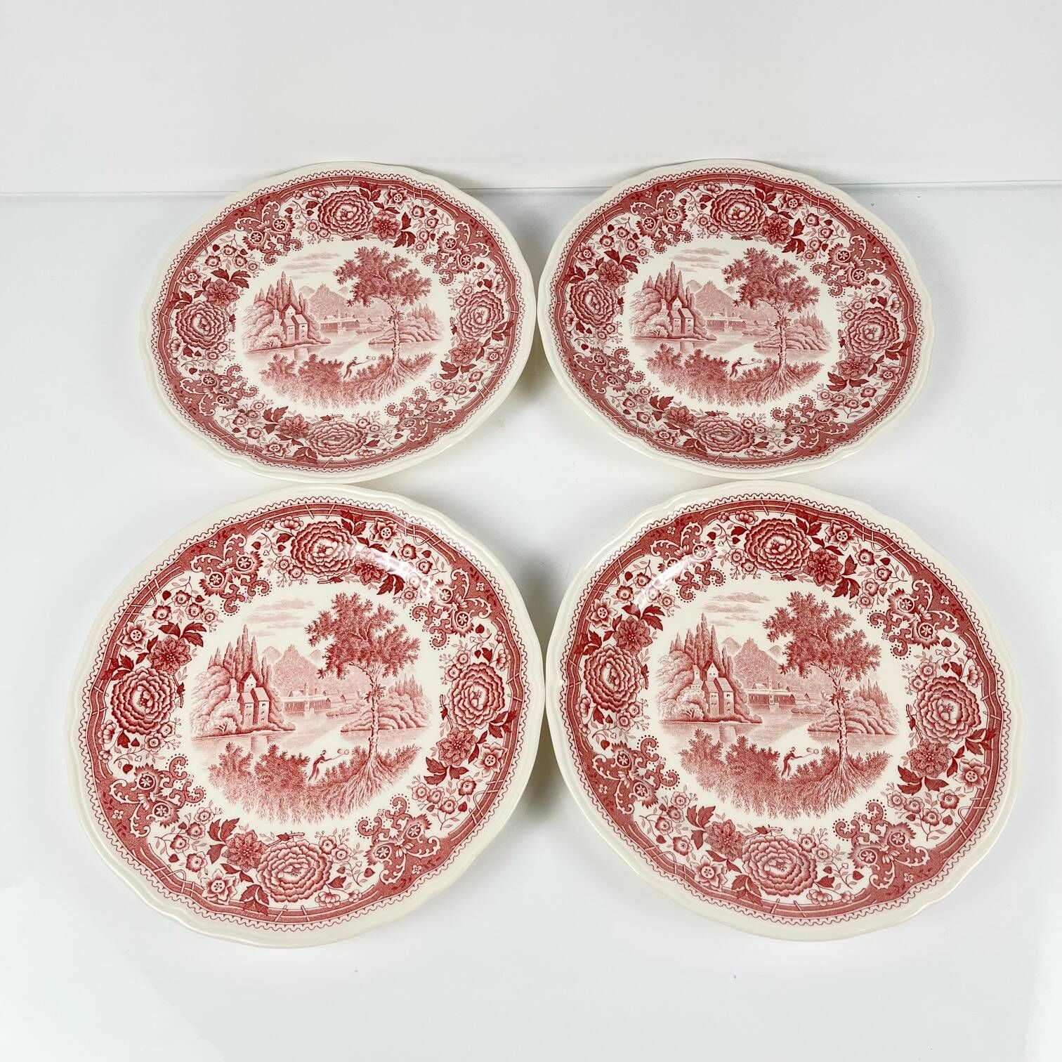 Set of 4 dessert plates "Burgenland" red, Villeroy & Boch