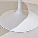 Round table in red marble by Eero Saarinen for Knoll