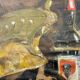 Painting old still life with the bottle XXth