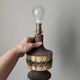 Lamp base in stoneware, handcrafted, bohemian Scandinavian style.