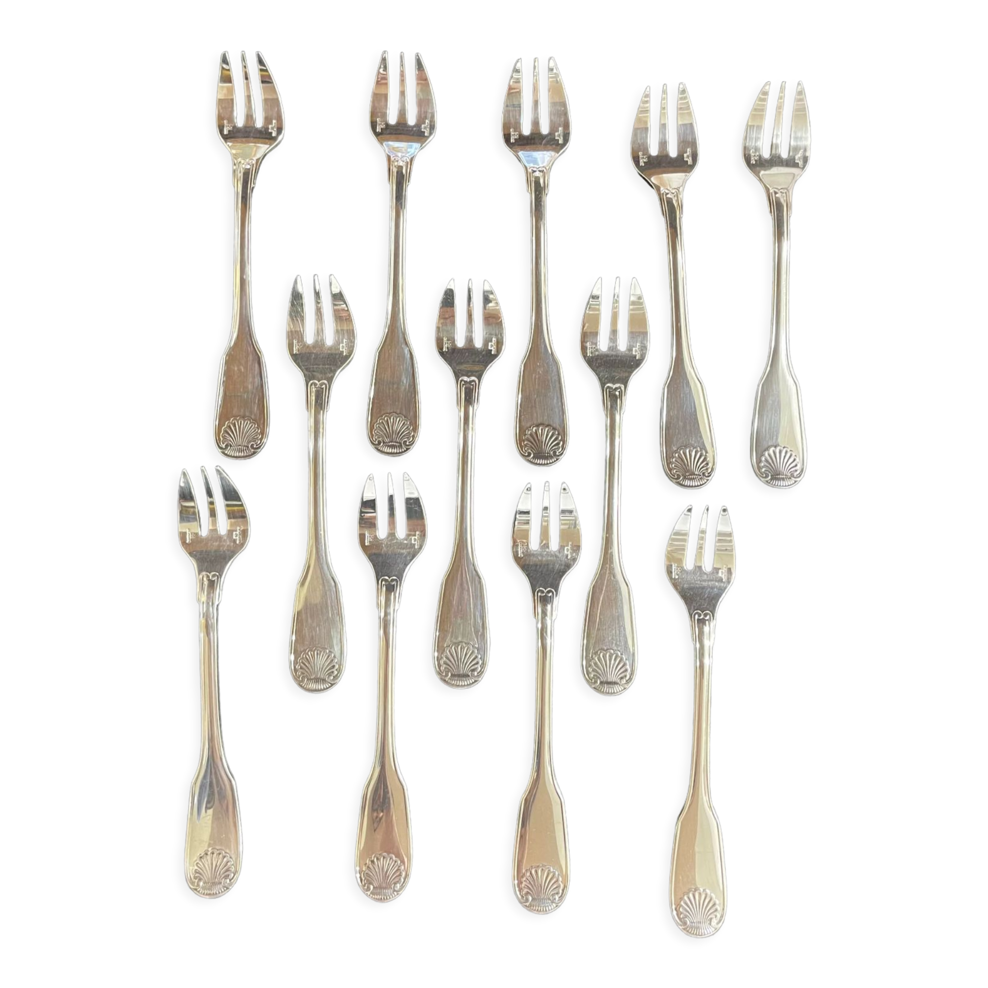 Christofle vendome 12 oyster forks silver metal