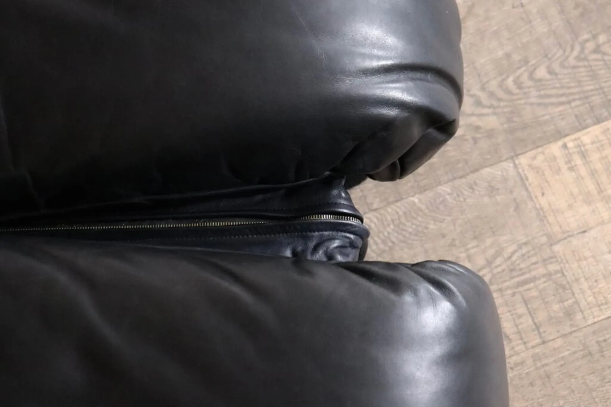 De Sede DS 600 “Non-Stop” sectional black leather sofa by Heinz Ulrich, Ueli Berger and Eleanora Peduzzi-Riva, 1970s