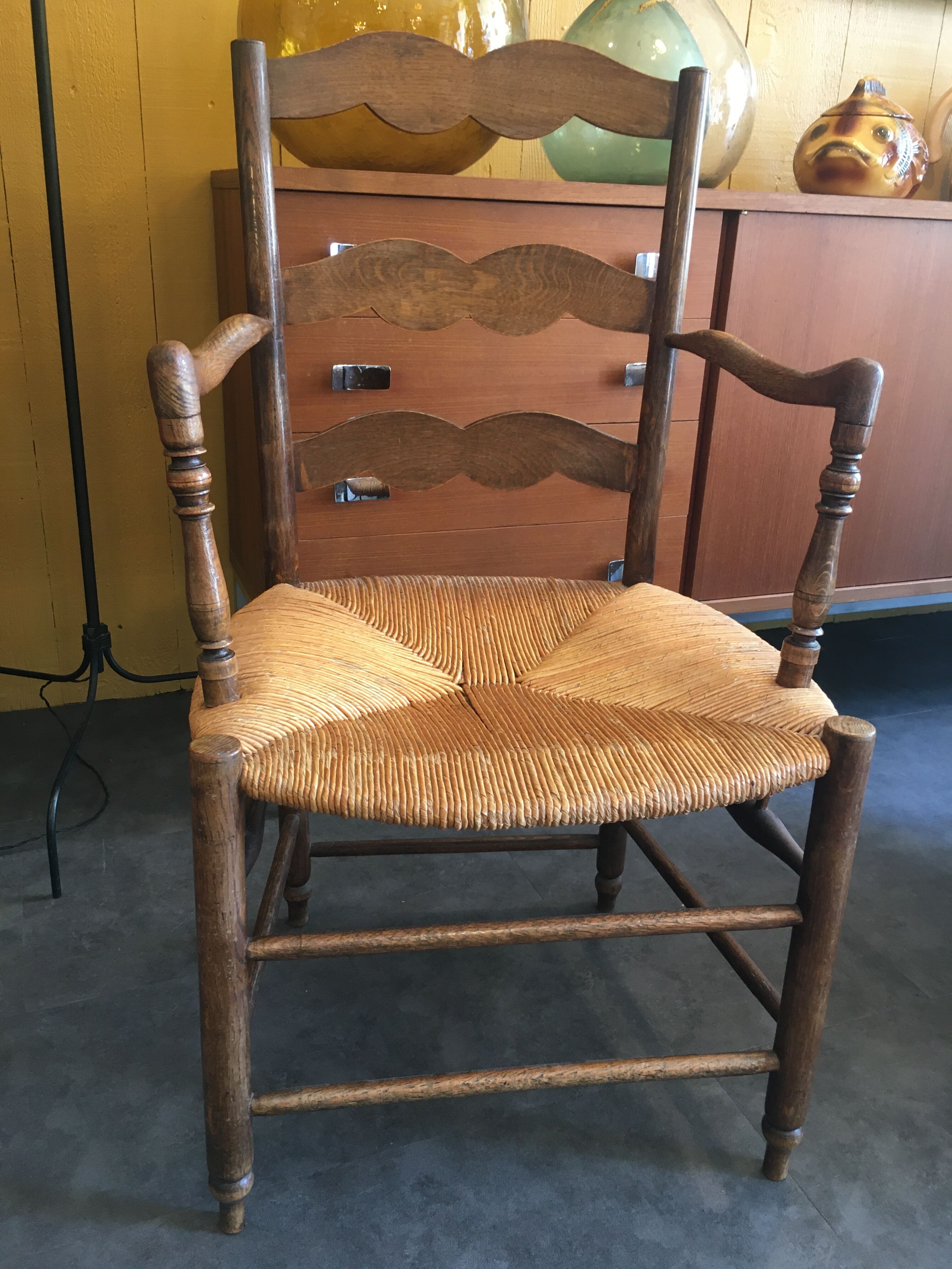 Mulched chair called "good woman", Oak, Restoration period