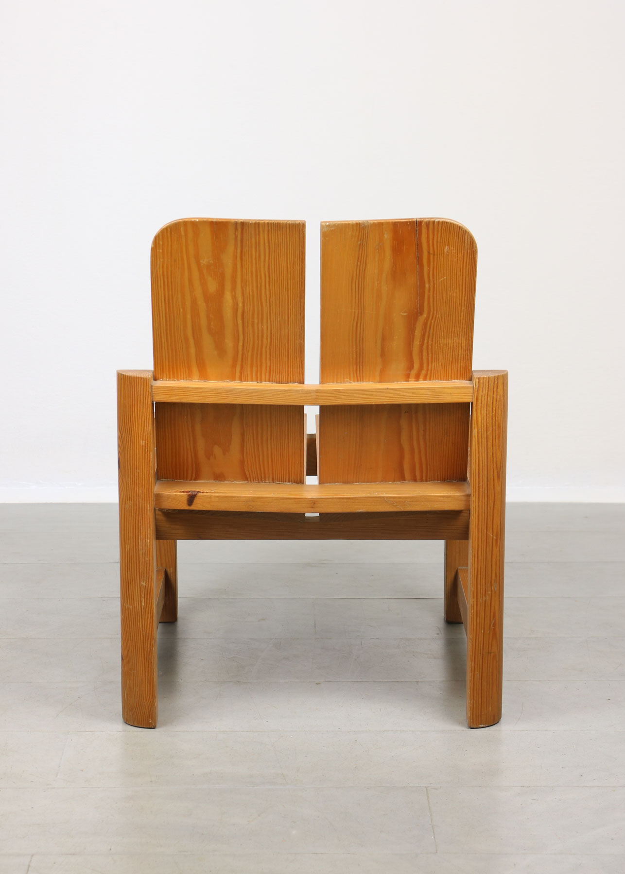 Vintage scandinavian pine lounge chair