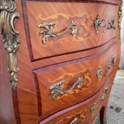 Louis xv style chest of drawers in rosewood marquetry