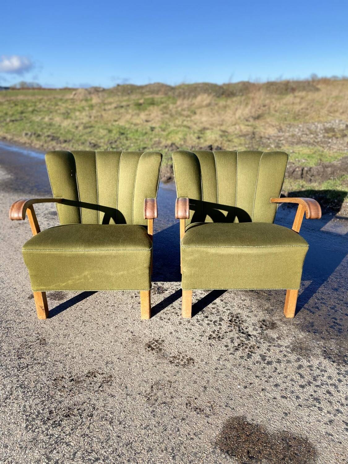 Pair of mid century lounge chairs