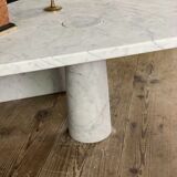 Postmodernist table in Carrara marble