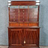 Notary's furniture: Napoleon III period mahogany cabinet
