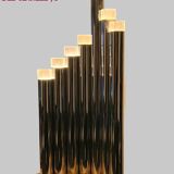 Grande lampe orgue de  sciolari des années 70 en métal chromé et marbre