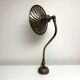 Gooseneck wall lamp old style silver metal patinated