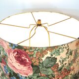 950s French Wrought Iron Decorative Floor Lamp with Flower Shade