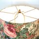 Lampe de sol décorative en fer forgé des années 950 avec abat-jour en forme de fleur