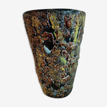 Vase en céramique Vallauris  Fat Lava 1960
