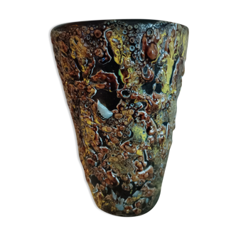 Vase en céramique Vallauris  Fat Lava 1960