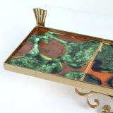 Unique Wall Shelf With Ceramic Tiles By Ditta Abrhamova, Czechoslovakia 196