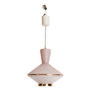 Suspension ovni en verre - rose