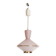 UFO suspension, vintage glass ceiling light, pink and gold