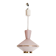 UFO suspension, vintage glass ceiling light, pink and gold