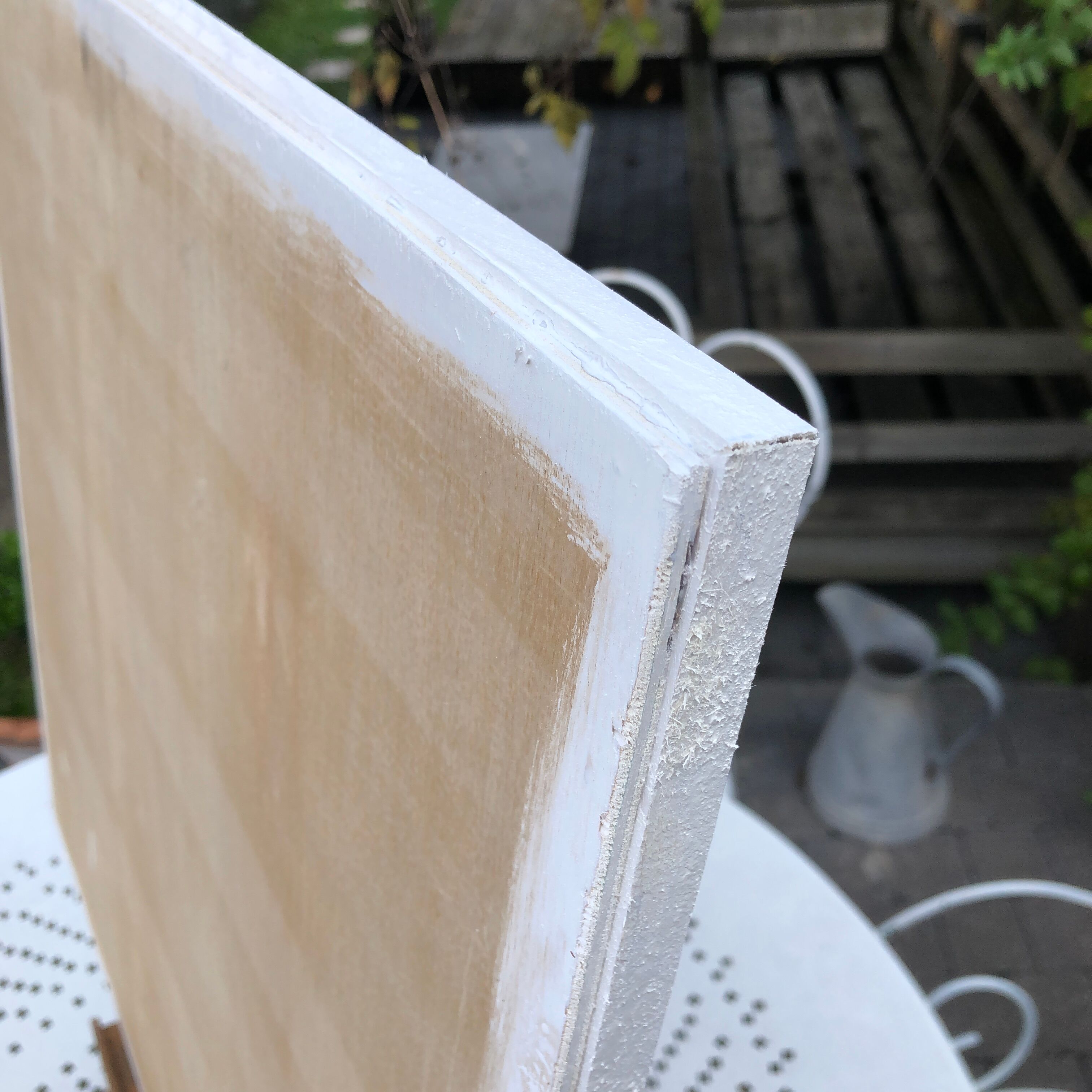 Oil on abstract panel