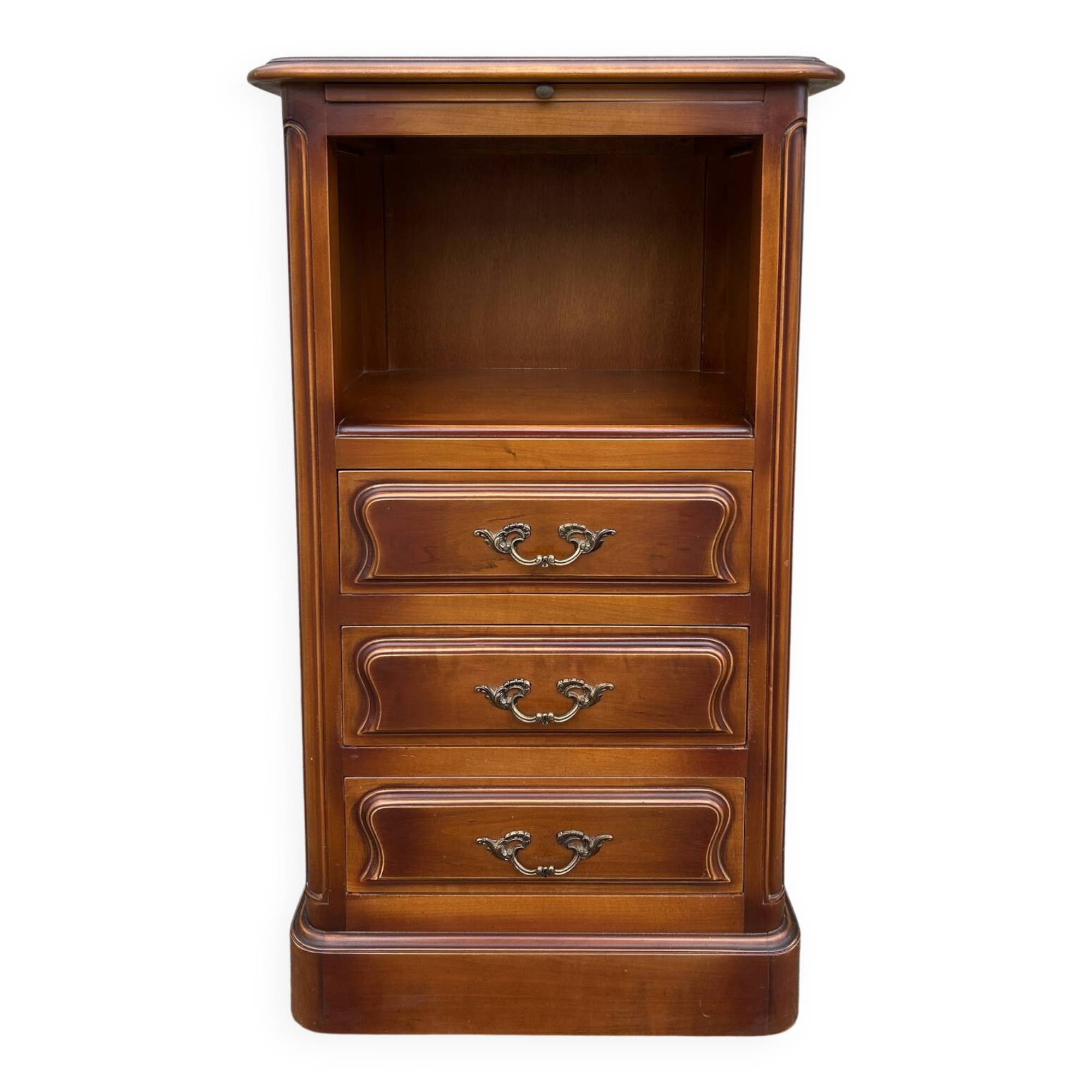 Bedside table, chest of drawers, occasional furniture, wood, vintage, 1960s.