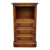 Bedside table, chest of drawers, occasional furniture, wood, vintage, 1960s.