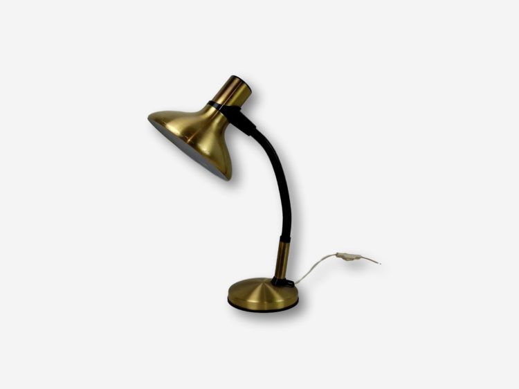 Gold and black metal desk lamp