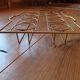Gold metal glass-holder tray