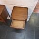 Pair of Louis XV style oak bedside tables