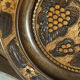 Carved wooden fruit bowl – Centrepiece with grape decoration