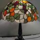 Tiffany-style lampshade with fruits and grapes